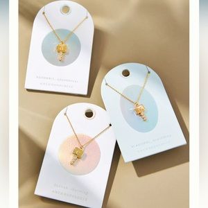 Anthropologie Monogram Key Necklace